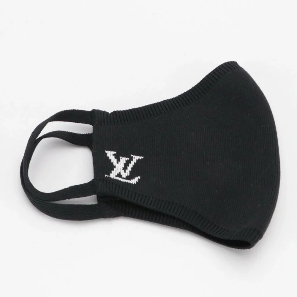 Louis Vuitton Mask Maille in Black Polyamide with Silk Monogram Dust Bag & Box